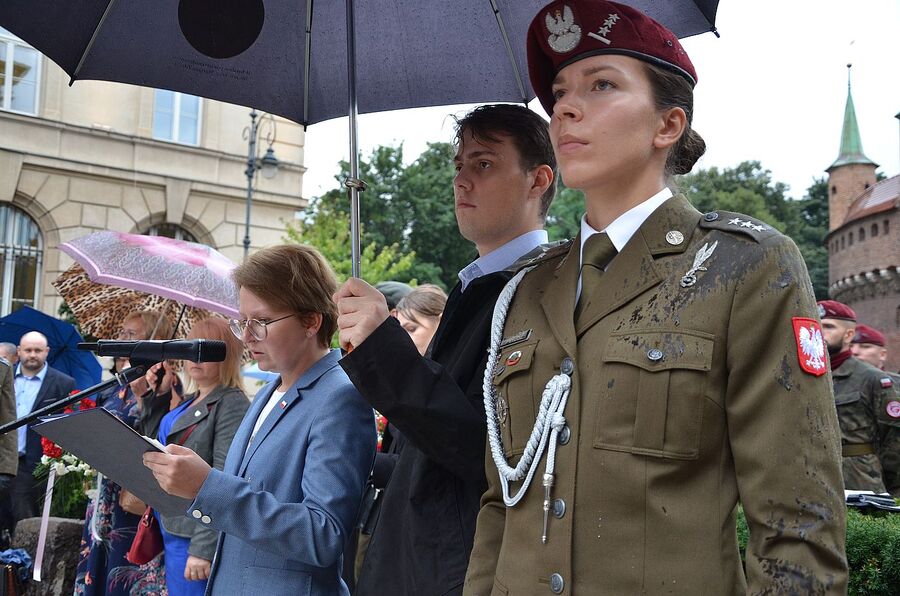 Krakowskie uroczystości w 77. rocznicę wybuchu powstania warszawskiego. Fot. Janusz Ślęzak (IPN)