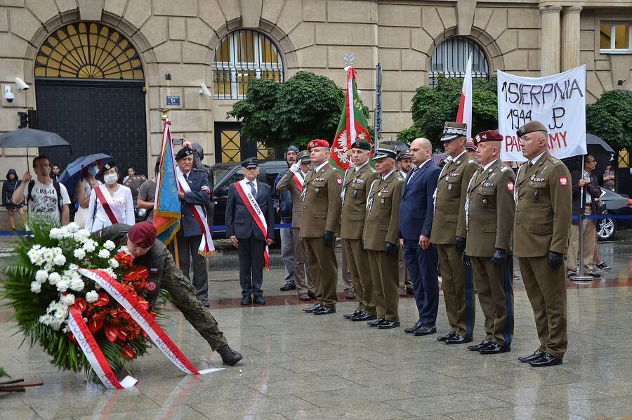 Krakowskie uroczystości w 77. rocznicę wybuchu powstania warszawskiego. Fot. Janusz Ślęzak (IPN)