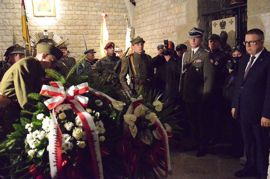 56. Marsz Szlakiem I Kompanii Kadrowej. Uroczystości na Wawelu. Fot. Janusz Ślęzak (IPN)