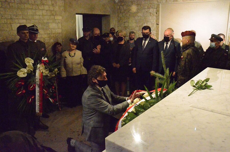 56. Marsz Szlakiem I Kompanii Kadrowej. Uroczystości na Wawelu. Fot. Janusz Ślęzak (IPN)