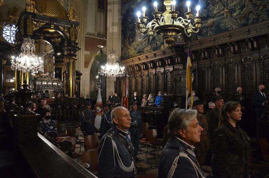 56. Marsz Szlakiem I Kompanii Kadrowej. Uroczystości na Wawelu. Fot. Janusz Ślęzak (IPN)