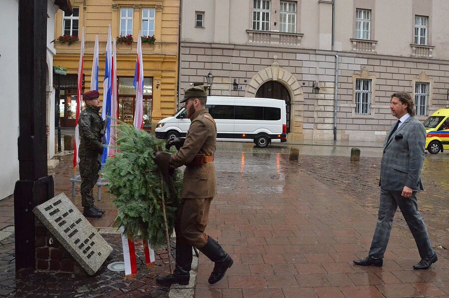 56. Marsz Szlakiem I Kompanii Kadrowej. Uroczystości na Wawelu. Fot. Janusz Ślęzak (IPN)