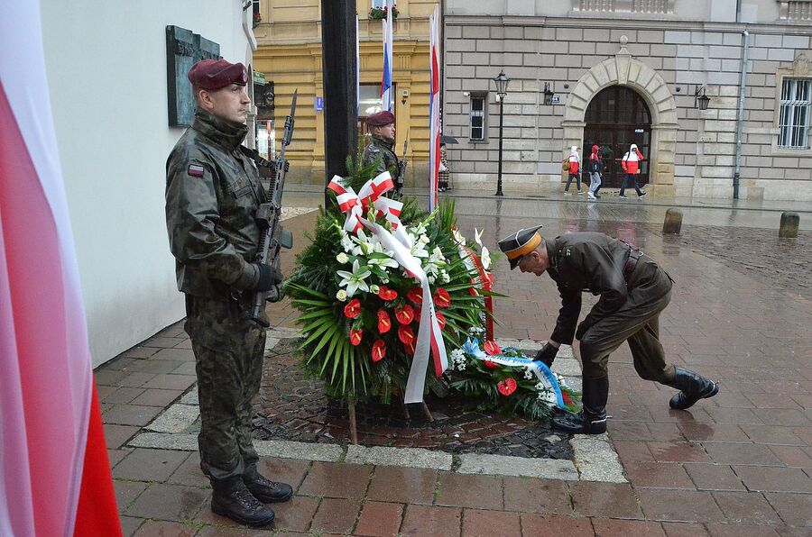 56. Marsz Szlakiem I Kompanii Kadrowej. Uroczystości na Wawelu. Fot. Janusz Ślęzak (IPN)