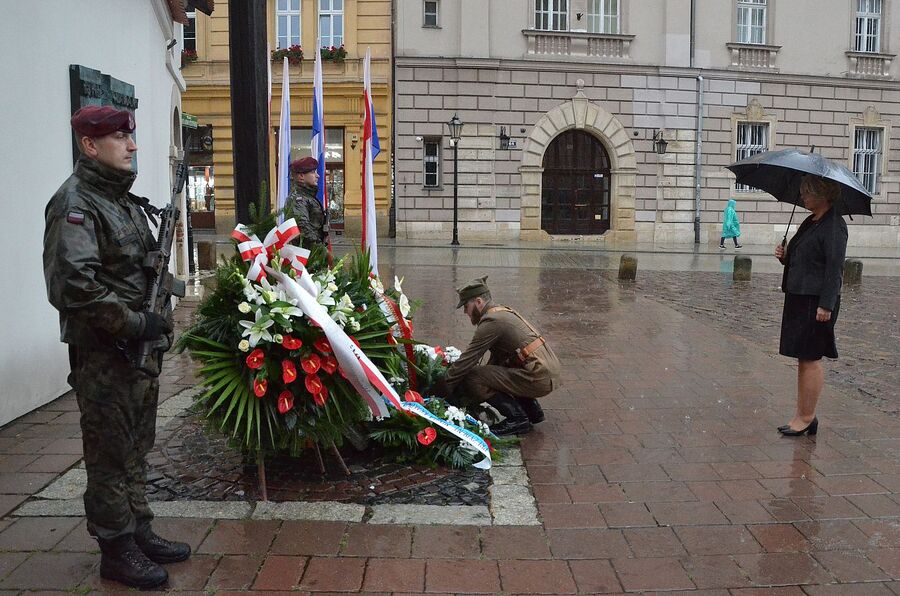 56. Marsz Szlakiem I Kompanii Kadrowej. Uroczystości na Wawelu. Fot. Janusz Ślęzak (IPN)