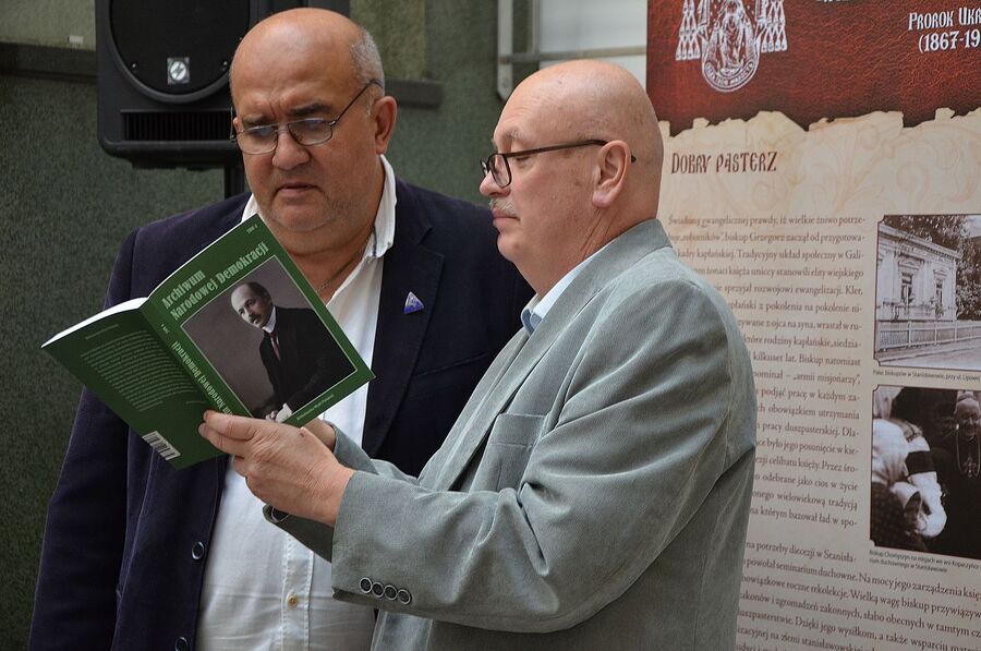 Wystawa o bł. bp. Grzegorzu Chomyszynie na Przystanku Historia IPN w Krakowie. Fot. Janusz Ślęzak (IPN)