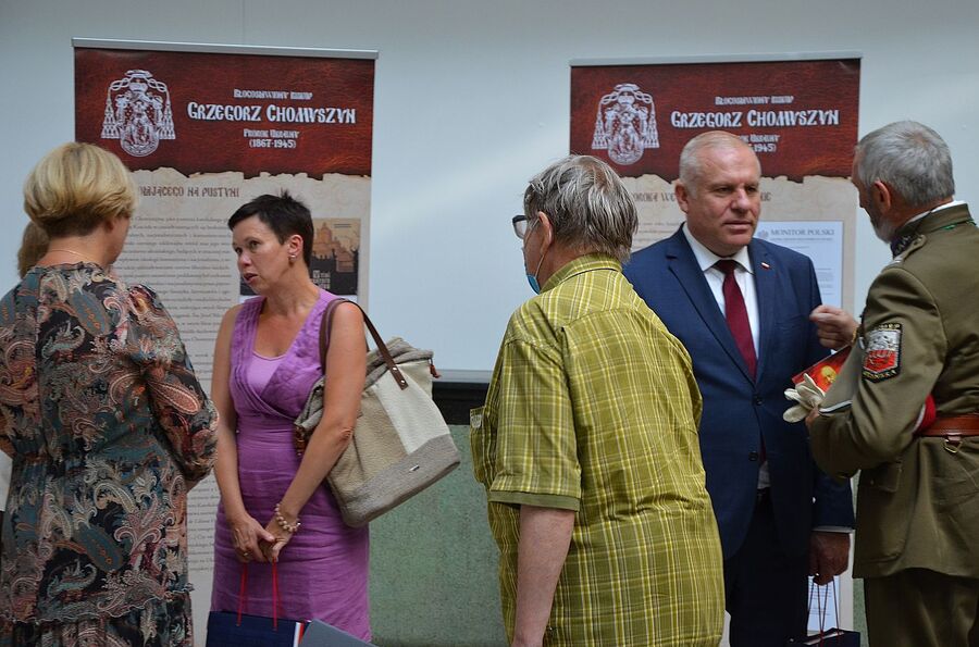 Wystawa o bł. bp. Grzegorzu Chomyszynie na Przystanku Historia IPN w Krakowie. Fot. Janusz Ślęzak (IPN)