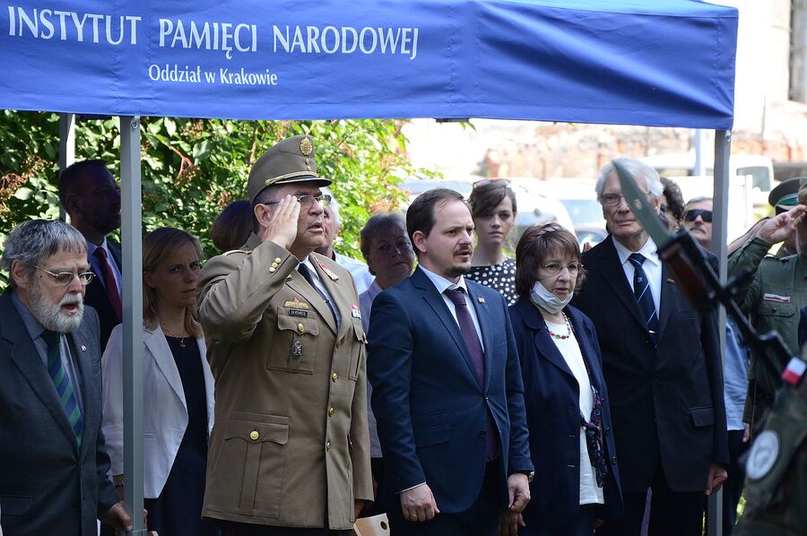 Odsłonięcie pomnika Pála Telekiego w Krakowie. Fot. Janusz Ślęzak (IPN)