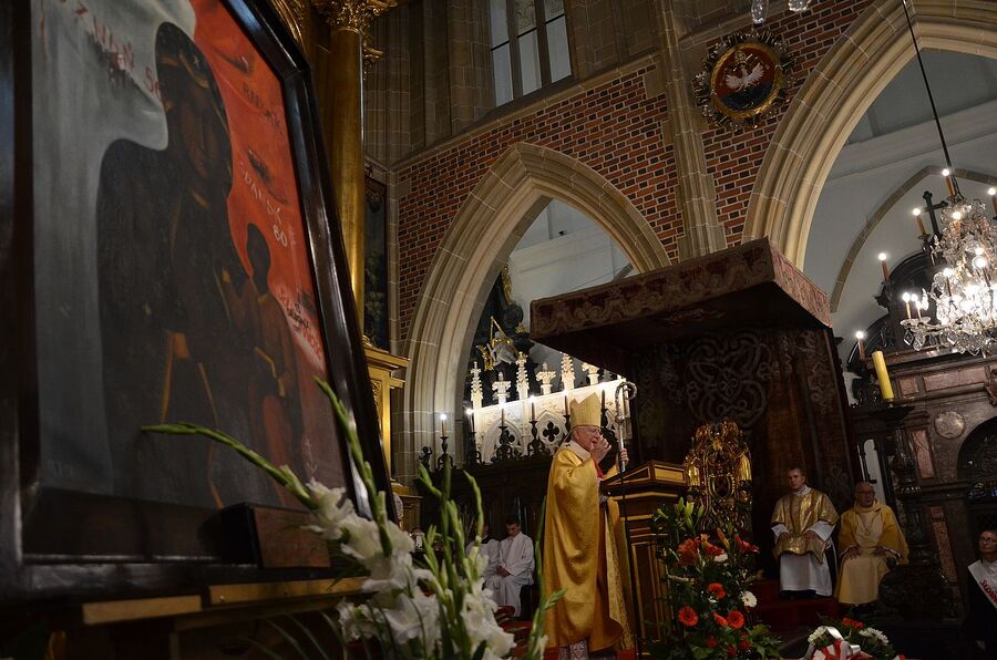 Krakowskie uroczystości w 41. rocznicę podpisania Porozumień Sierpniowych. Fot. Janusz Ślęzak (IPN)