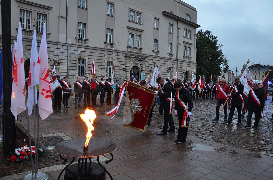 Krakowskie uroczystości w 41. rocznicę podpisania Porozumień Sierpniowych. Fot. Janusz Ślęzak (IPN)