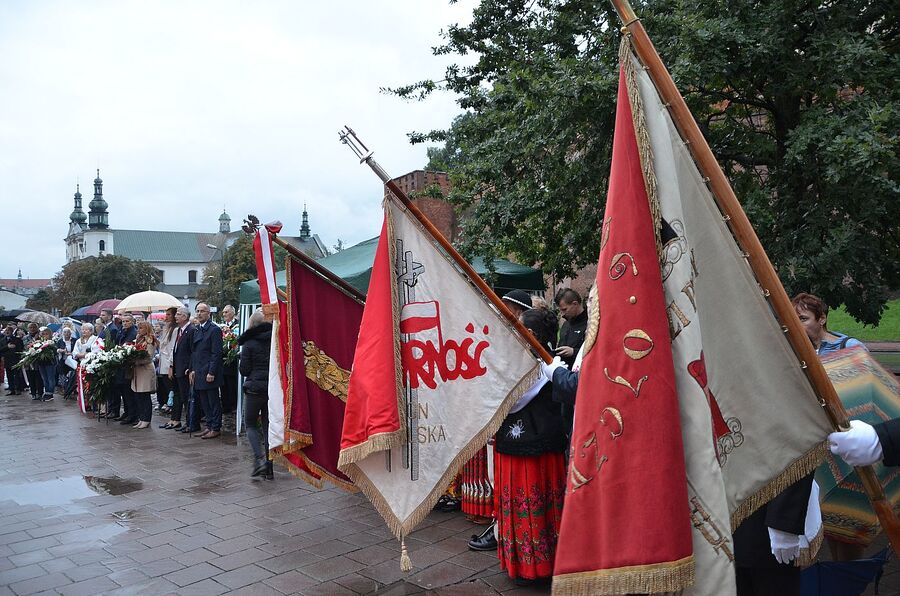 Krakowskie uroczystości w 41. rocznicę podpisania Porozumień Sierpniowych. Fot. Janusz Ślęzak (IPN)