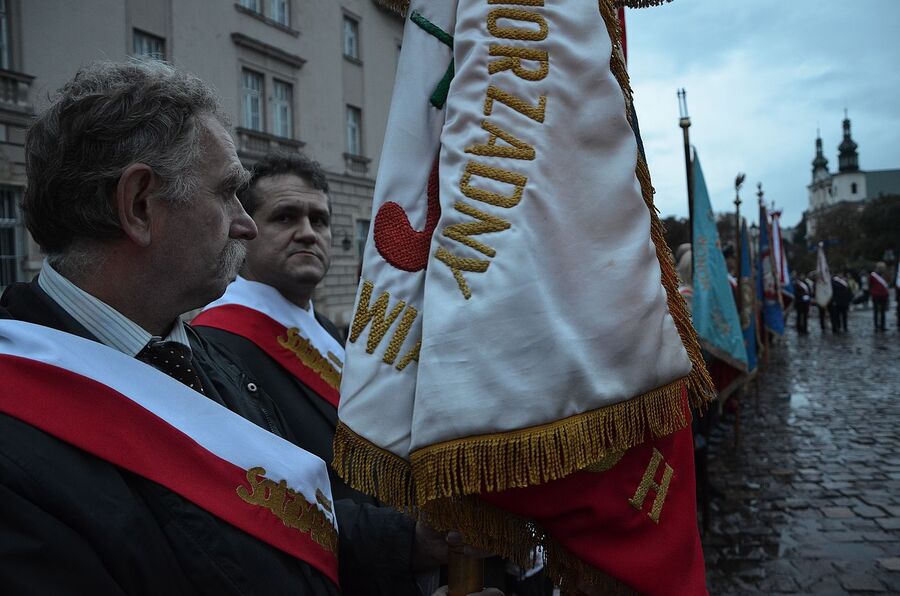 Krakowskie uroczystości w 41. rocznicę podpisania Porozumień Sierpniowych. Fot. Janusz Ślęzak (IPN)