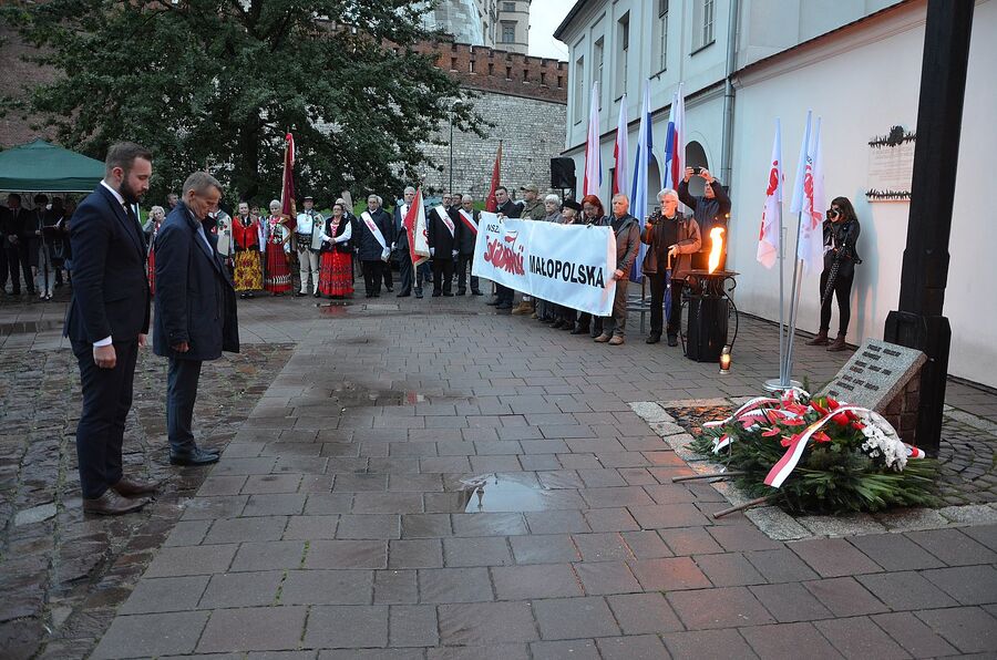 Krakowskie uroczystości w 41. rocznicę podpisania Porozumień Sierpniowych. Fot. Janusz Ślęzak (IPN)