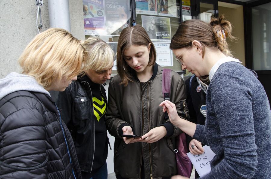 Gra miejska „Na tropie Bolesława Barbackiego”. Fot. Agnieszka Masłowska (IPN)