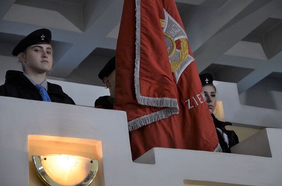 Uroczystości pogrzebowe Mieczysława Zaręby w Wadowicach. Fot. Janusz Ślęzak (IPN)