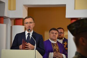Uroczystości pogrzebowe Mieczysława Zaręby w Wadowicach. Fot. Janusz Ślęzak (IPN)