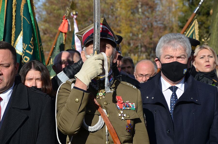 Przedstawiciele IPN na Zaduszkach Witosowych w Wierzchosławicach. Fot. Janusz Ślęzak (IPN)