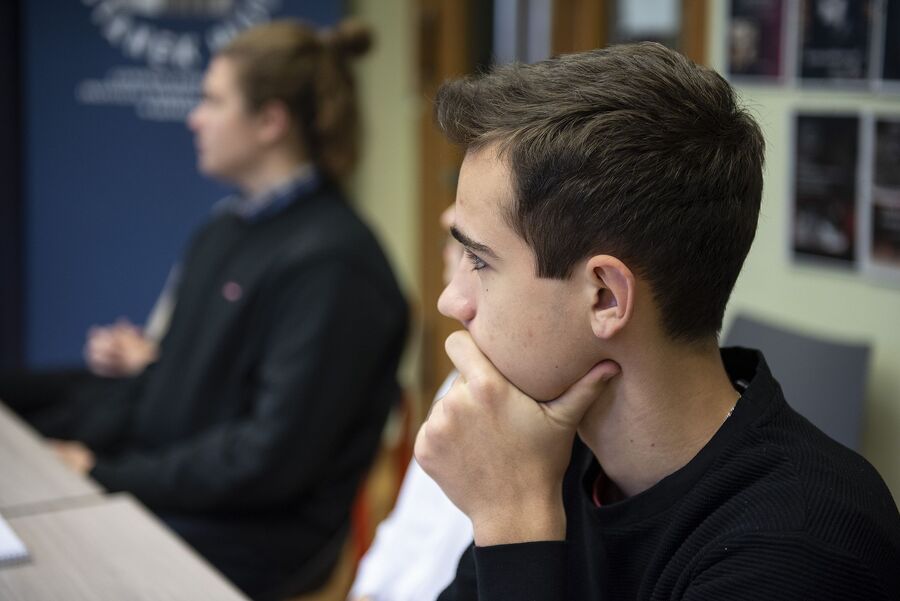 Panel warsztatowy na temat stanu wojennego. Fot. Agnieszka Masłowska (IPN)