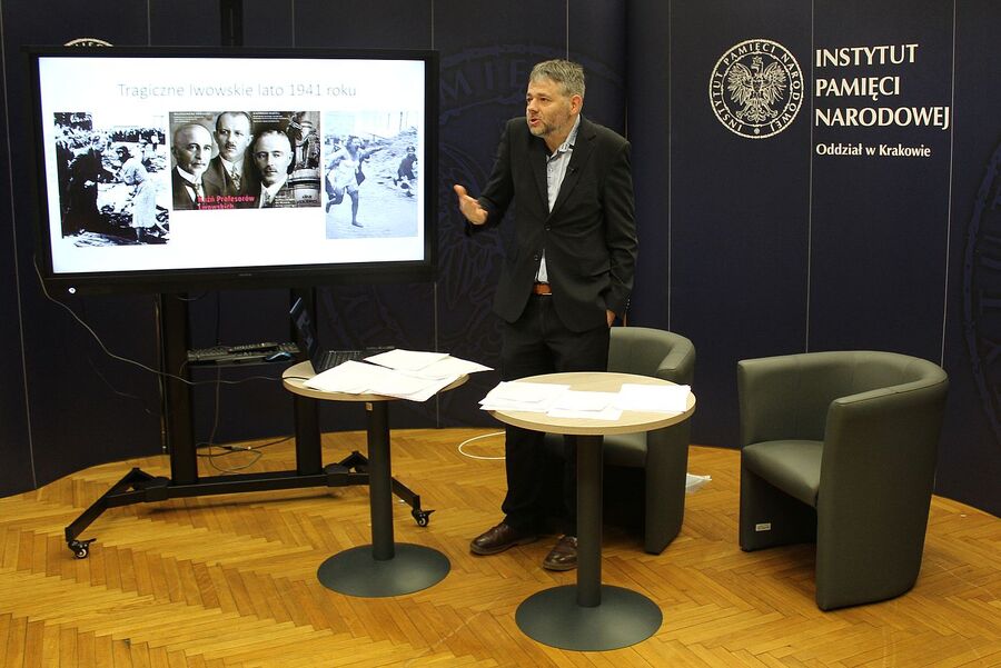Tragedia Lwowa w czerwcu 1941 r. Wykład na Przystanku Historia IPN w Krakowie. Fot. Dobrosław Rodziewicz (IPN)
