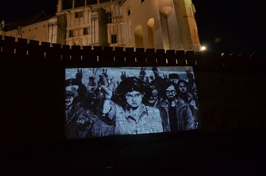 40. rocznica wprowadzenia stanu wojennego. Uroczystości w Krakowie. Fot. Janusz Ślęzak (IPN)