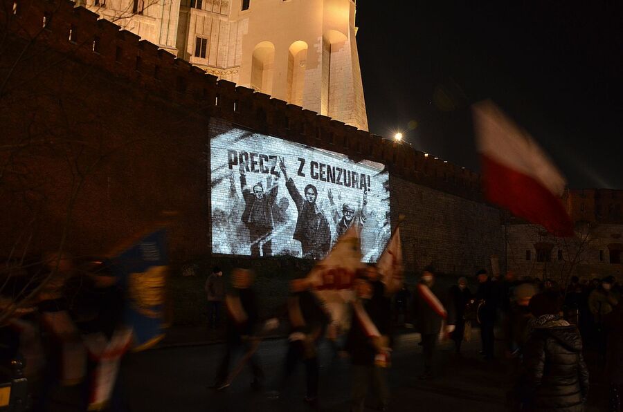 40. rocznica wprowadzenia stanu wojennego. Uroczystości w Krakowie. Fot. Janusz Ślęzak (IPN)