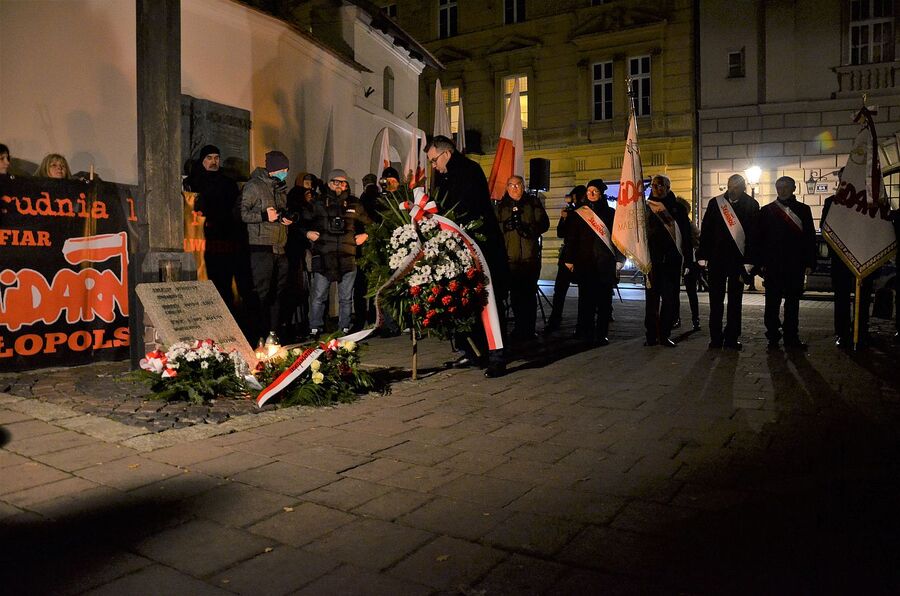 40. rocznica wprowadzenia stanu wojennego. Uroczystości w Krakowie. Fot. Janusz Ślęzak (IPN)