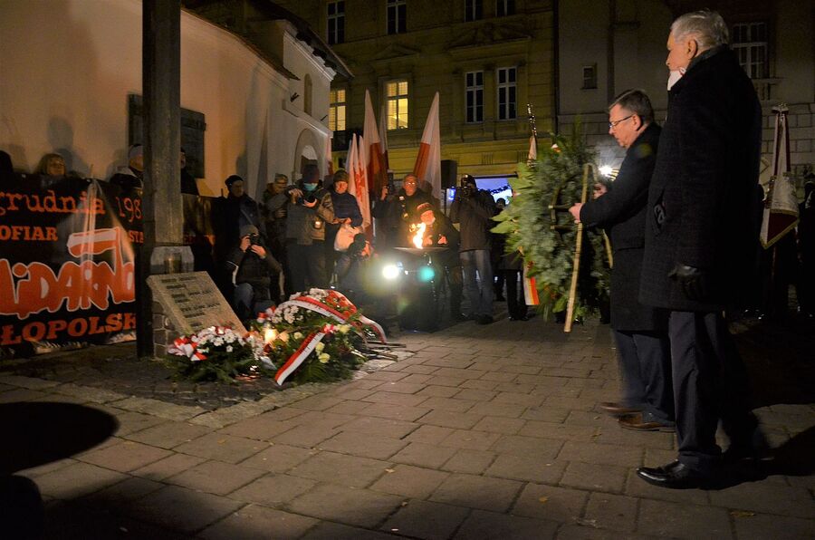 40. rocznica wprowadzenia stanu wojennego. Uroczystości w Krakowie. Fot. Janusz Ślęzak (IPN)