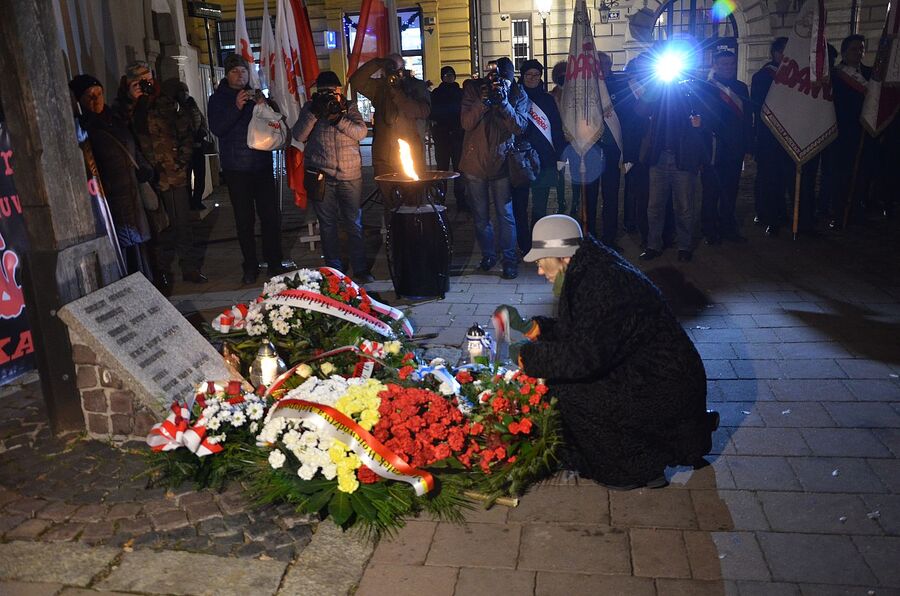 40. rocznica wprowadzenia stanu wojennego. Uroczystości w Krakowie. Fot. Janusz Ślęzak (IPN)