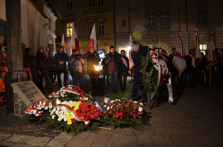 40. rocznica wprowadzenia stanu wojennego. Uroczystości w Krakowie. Fot. Janusz Ślęzak (IPN)