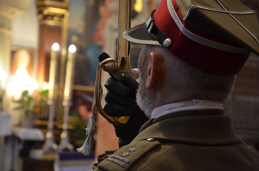 Pochowano Bolesława Stefana, prezesa krakowskiego oddziału Związku Żołnierzy BCh. Fot. Janusz Ślęzak (IPN)