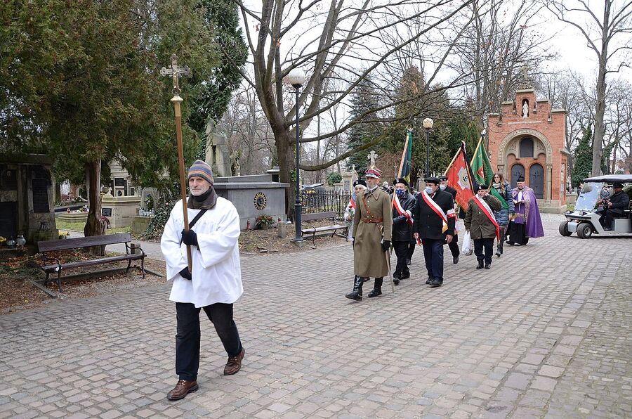 Pochowano Bolesława Stefana, prezesa krakowskiego oddziału Związku Żołnierzy BCh. Fot. Janusz Ślęzak (IPN)