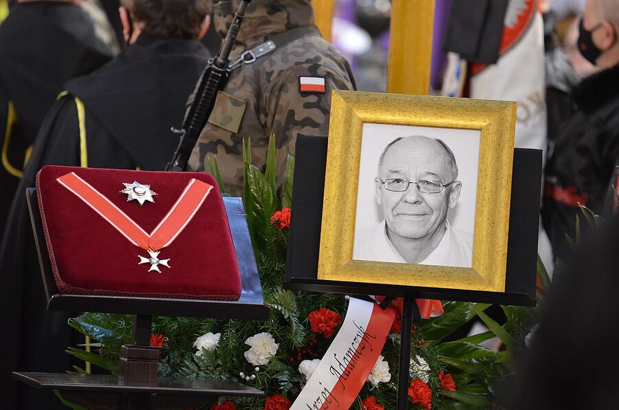 Uroczystości pogrzebowe Jacka Smagowicza. Fot. Janusz Ślęzak (IPN)