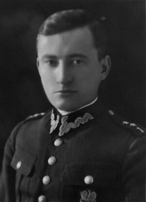 Roman Stachański po awansie na porucznika