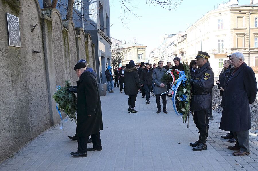 Uroczystość w 79. rocznicę likwidacji krakowskiego getta. Fot. Janusz Ślęzak (IPN)