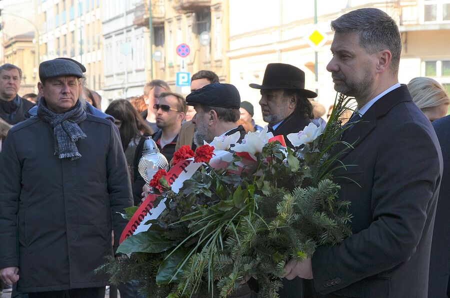 Uroczystość w 79. rocznicę likwidacji krakowskiego getta. Fot. Janusz Ślęzak (IPN)