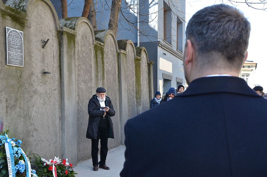 Uroczystość w 79. rocznicę likwidacji krakowskiego getta. Fot. Janusz Ślęzak (IPN)