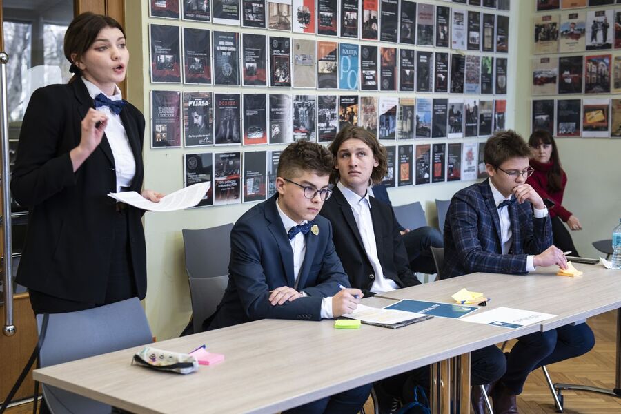 Eliminacje VI Małopolskiego Turnieju Debat Historycznych. Fot. Agnieszka Masłowska (IPN)