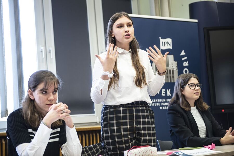 Eliminacje VI Małopolskiego Turnieju Debat Historycznych. Fot. Agnieszka Masłowska (IPN)