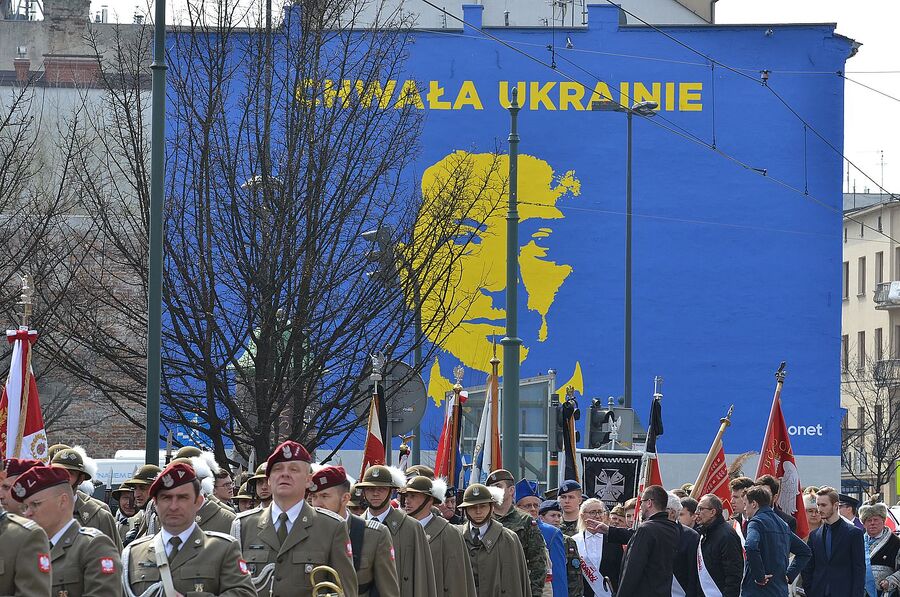 Kraków. Uroczystości pogrzebowe trzech Żołnierzy Wyklętych. Fot. Janusz Ślęzak (IPN)