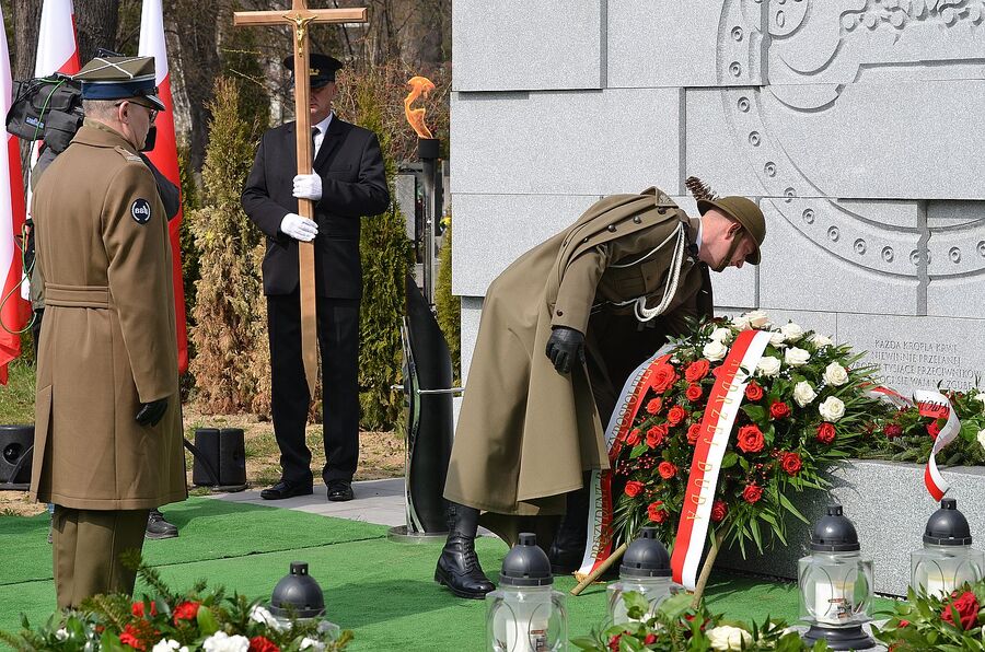 Kraków. Uroczystości pogrzebowe trzech Żołnierzy Wyklętych. Fot. Janusz Ślęzak (IPN)