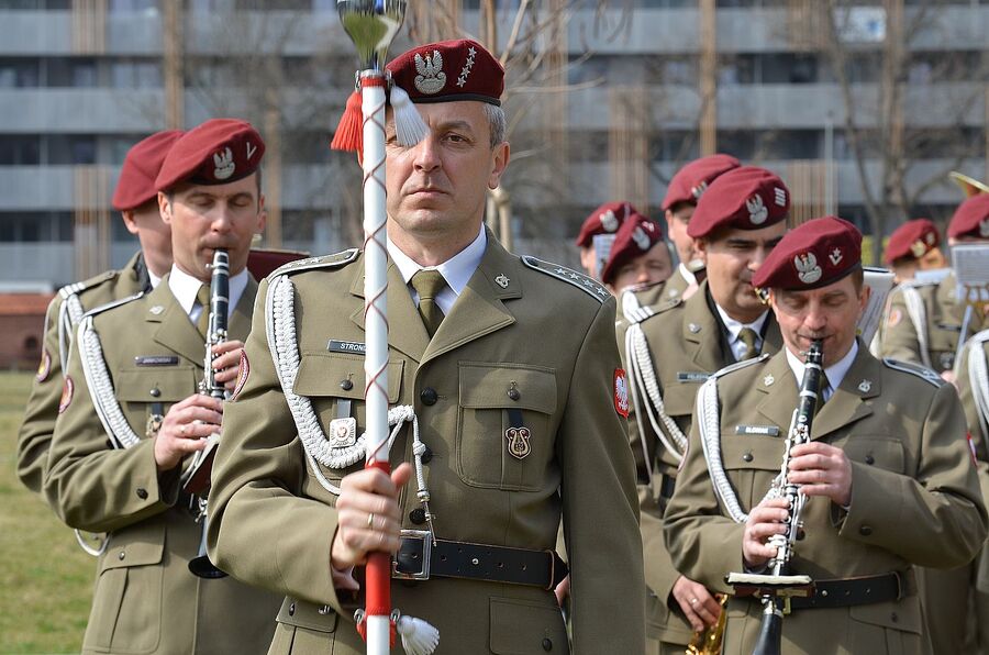 Kraków. Uroczystości pogrzebowe trzech Żołnierzy Wyklętych. Fot. Janusz Ślęzak (IPN)