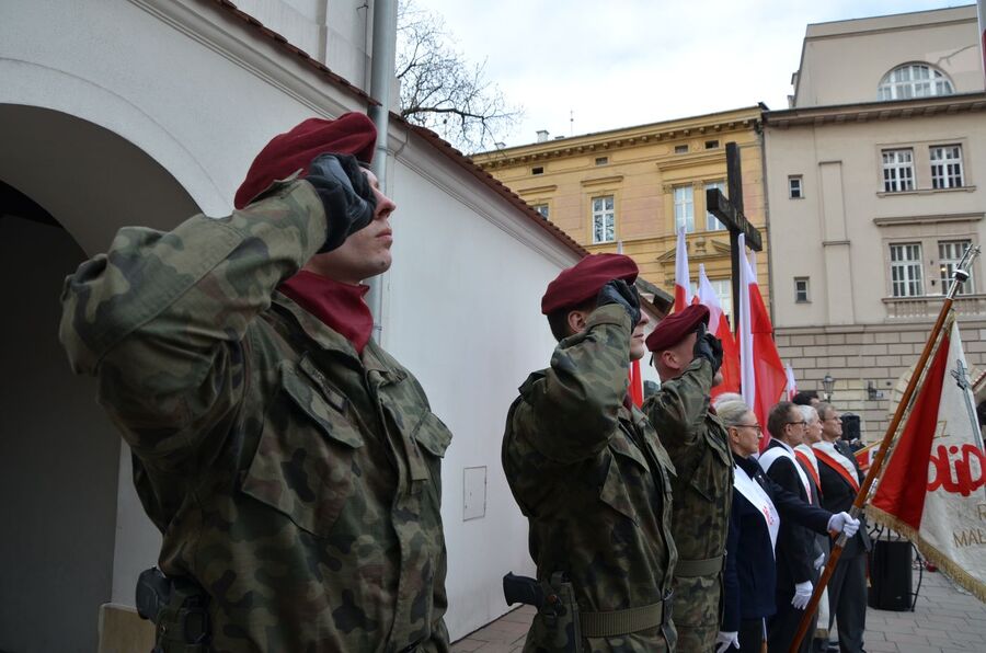 Krakowskie uroczystości w Dniu Pamięci Ofiar Zbrodni Katyńskiej. Fot. Janusz Ślęzak (IPN)