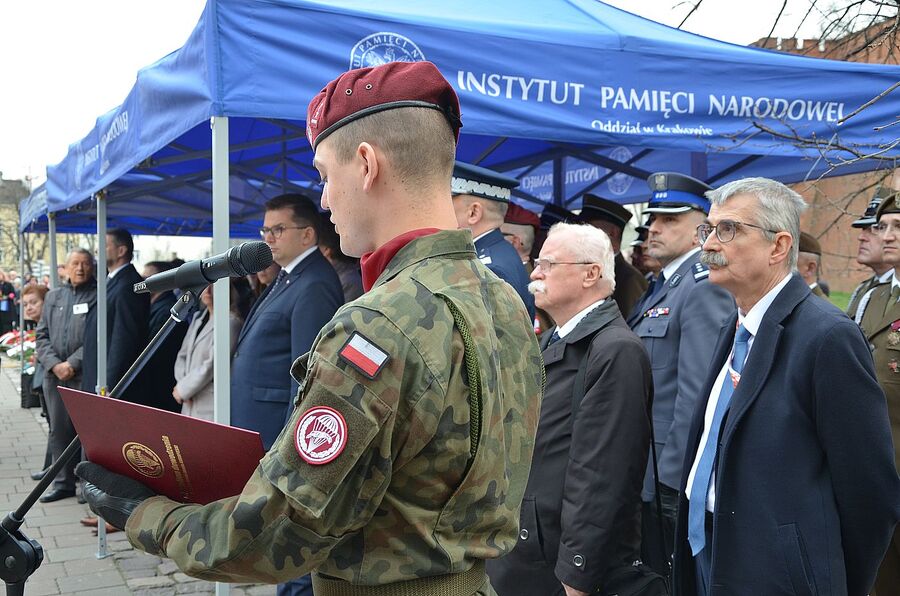 Krakowskie uroczystości w Dniu Pamięci Ofiar Zbrodni Katyńskiej. Fot. Janusz Ślęzak (IPN)