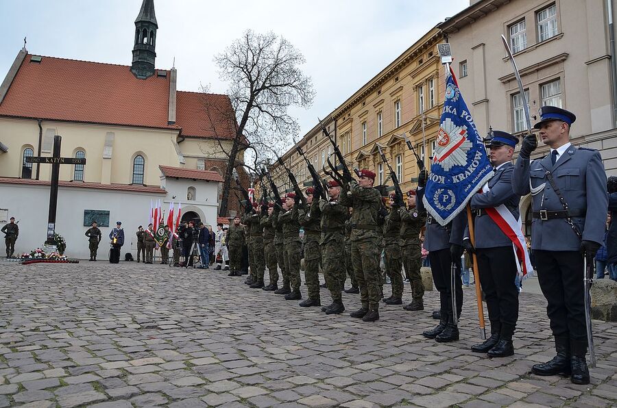 Krakowskie uroczystości w Dniu Pamięci Ofiar Zbrodni Katyńskiej. Fot. Janusz Ślęzak (IPN)