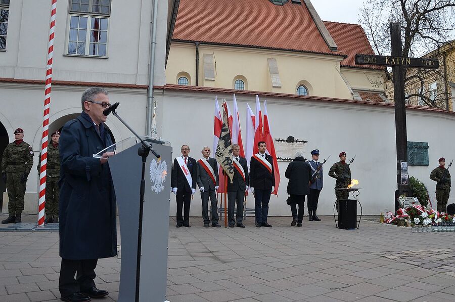 Krakowskie uroczystości w Dniu Pamięci Ofiar Zbrodni Katyńskiej. Fot. Janusz Ślęzak (IPN)