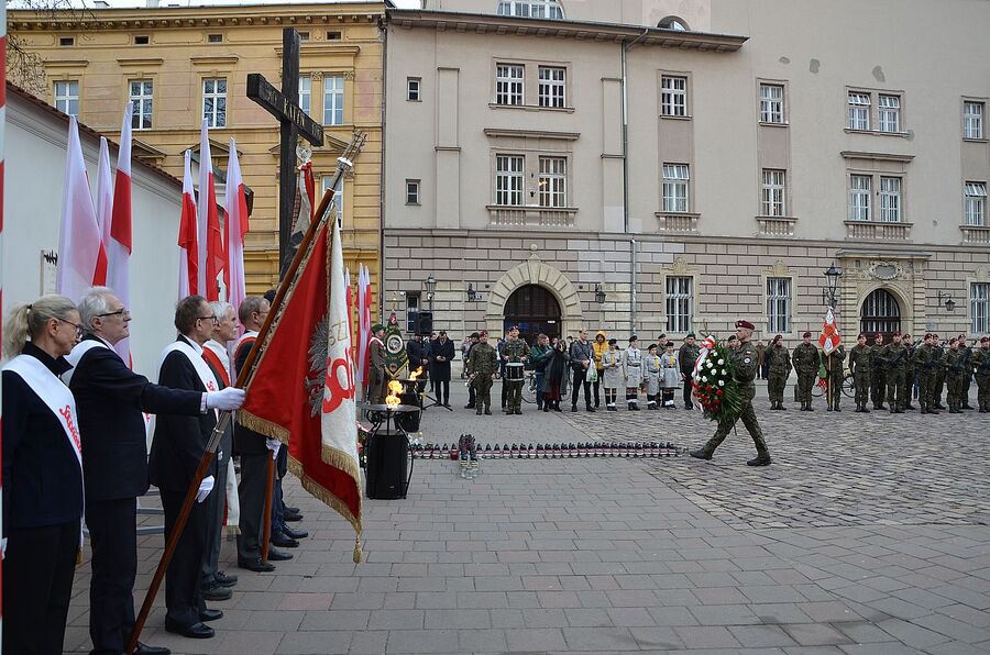 Krakowskie uroczystości w Dniu Pamięci Ofiar Zbrodni Katyńskiej. Fot. Janusz Ślęzak (IPN)