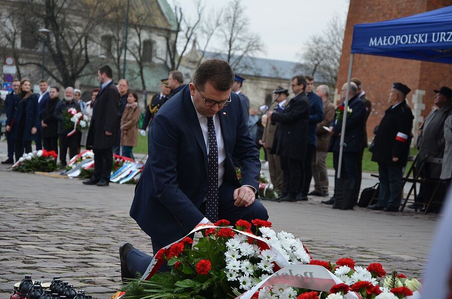Krakowskie uroczystości w Dniu Pamięci Ofiar Zbrodni Katyńskiej. Fot. Janusz Ślęzak (IPN)
