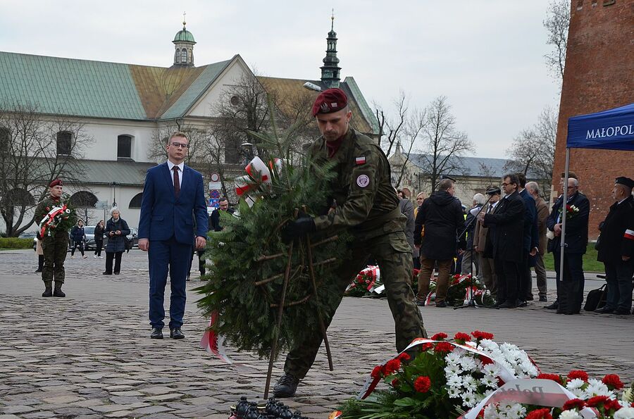 Krakowskie uroczystości w Dniu Pamięci Ofiar Zbrodni Katyńskiej. Fot. Janusz Ślęzak (IPN)