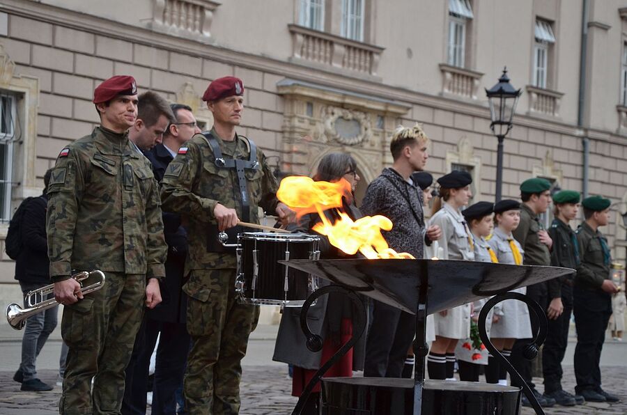 Krakowskie uroczystości w Dniu Pamięci Ofiar Zbrodni Katyńskiej. Fot. Janusz Ślęzak (IPN)