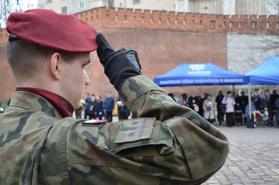 Krakowskie uroczystości w Dniu Pamięci Ofiar Zbrodni Katyńskiej. Fot. Janusz Ślęzak (IPN)
