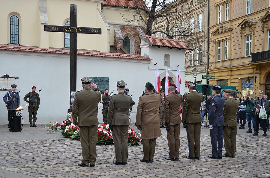 Krakowskie uroczystości w Dniu Pamięci Ofiar Zbrodni Katyńskiej. Fot. Janusz Ślęzak (IPN)